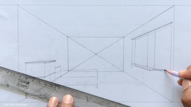 How to Draw a Room in 1-Point Perspective Step by Step смотреть онлайн