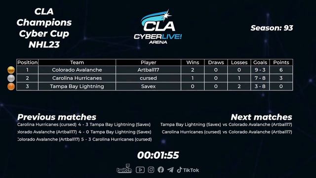 2022.11.18 ► CLA Champions Cyber Cup смотреть онлайн