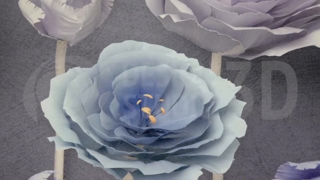 3D Фотообои «Загадочные цветы» смотреть онлайн