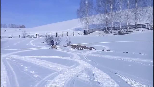 Мой самодельный снегоход "Минчик" с мотором от мотоцикла Минск Часть 2 смотреть онлайн