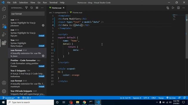 Vue JS 3 tutorial in Hindi #25 Modifiers | Form Modifiers смотреть онлайн