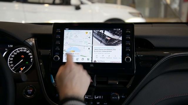 Toyota Camry. Q-LINK PRO мультимедийный блок для передачи Android через систему CarPlay. смотреть онлайн