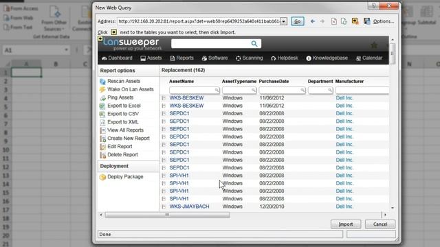Link LanSweeper report to Excel смотреть онлайн
