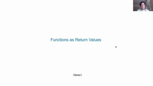 Functions as Return Values смотреть онлайн