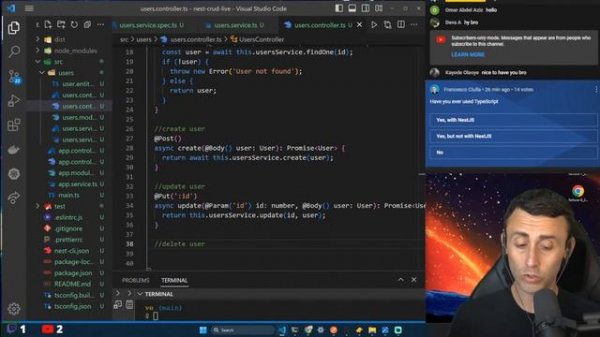 Build a CRUD Rest API in TypeScript, using Nest.js, TypeORM, Postgres, Docker and Docker Compose
