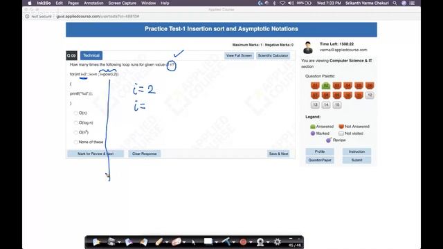 Live on 20/Feb: Practice Test-1: Insertion sort and Asymptotic Notations смотреть онлайн