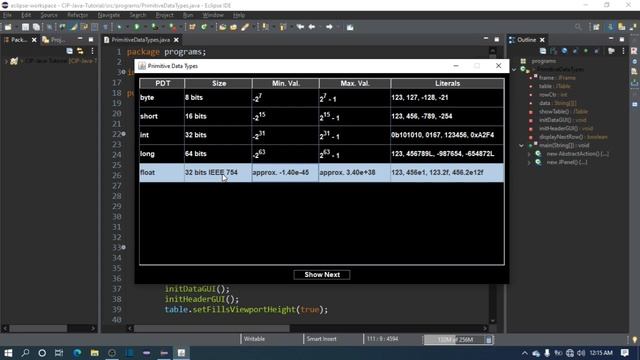 Java Primitive Data Types + String | Literals смотреть онлайн
