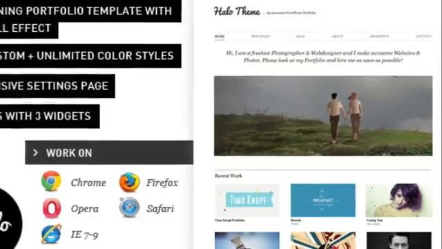 Halo: Stunning WordPress Portfolio Theme смотреть онлайн