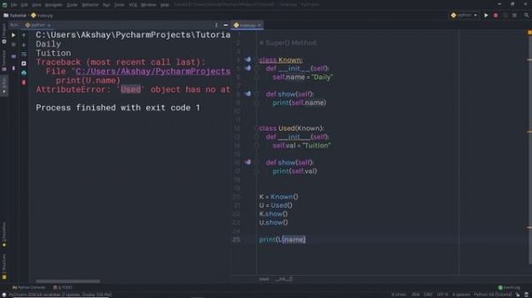 Super() Method - Python Advanced Tutorial Series - 33