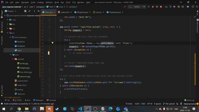 Java Express - File upload tutorial смотреть онлайн