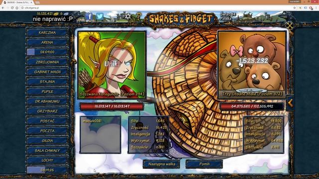 Shakes & Fidget - s34 - maciek0081 - #35 - Zwiadowca 294lev vs Wieża 87/100 - Trzy Głodne Misie смотреть онлайн