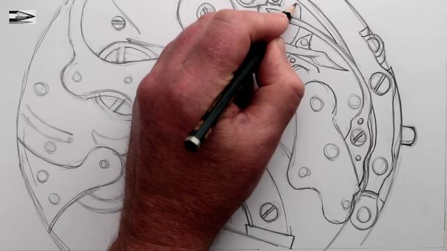 How to Draw Details Inside a Watch: Pencil Drawing смотреть онлайн