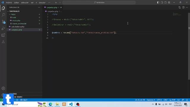 Como crear, modificar, eliminar carpetas y archivos con php - tuntoriales смотреть онлайн