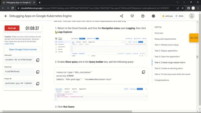 Debugging Apps on Google Kubernetes Engine | GSP736 | Solution смотреть онлайн