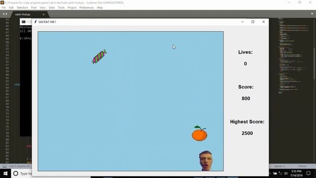 Catch The Fruit In Python | Source Code & Projects смотреть онлайн