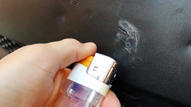 Как убрать белые пятна на бампере. С помощью зажигалки! смотреть онлайн