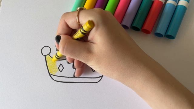 Drawing a crown for children | Bolalar uchun tojni chizish | Как нарисовать корону смотреть онлайн