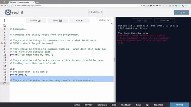 Python 6 - Comments смотреть онлайн