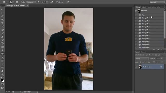 Sponge Tool (HD) Photoshop Tools Tutorial смотреть онлайн