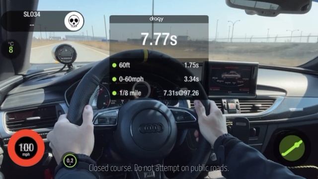 A6 C7 11.3 seconds 93oct 1/4 mile run - Dragy @034motorsport смотреть онлайн