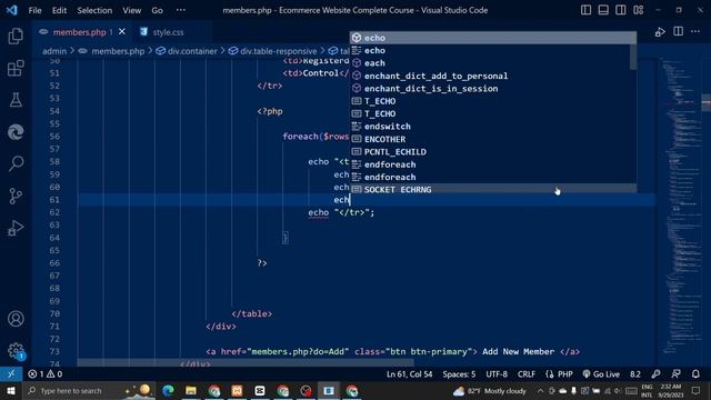 PHP Complete Ecommerce Website | Members Page - Code Manage Page | PART - 24 смотреть онлайн