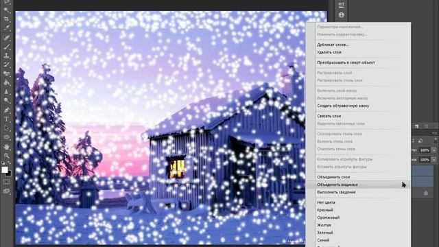 Как сделать эффект "падающие снежинки". смотреть онлайн