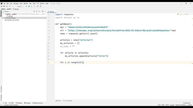 Make A News App - Python News API смотреть онлайн