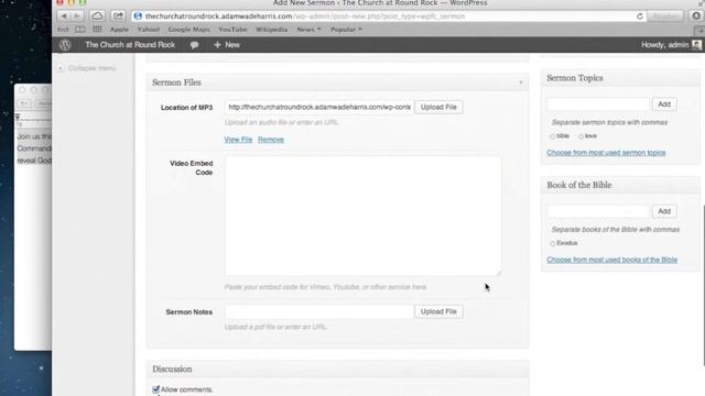 Uploading Sermons with Sermon Manager for Wordpress смотреть онлайн