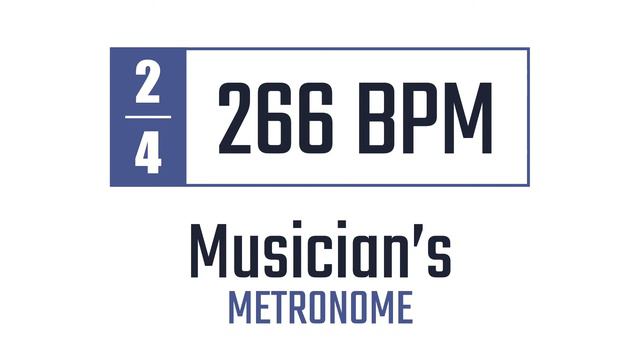 266 BPM - 2/4 - Metronome смотреть онлайн