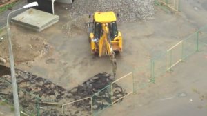 ВСКРЫТИЕ АСФАЛЬТА  ПЕРФОРАТОРОМ ТРАКТОРА