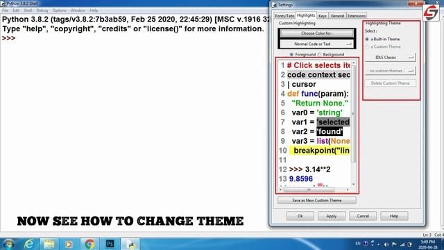 #2 How to configure / Changing default Theme and Font Size in IDLE - Python tutorial for beginners смотреть онлайн