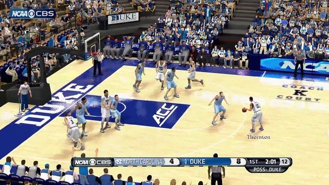NCAA March Madness 2K16 North Carolina vs Duke смотреть онлайн