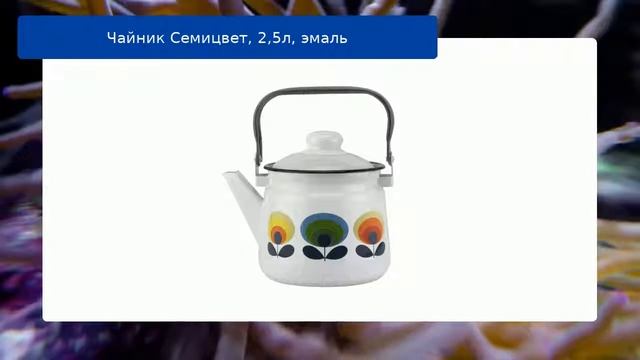 Чайник Семицвет, 2,5л, эмаль обзор
