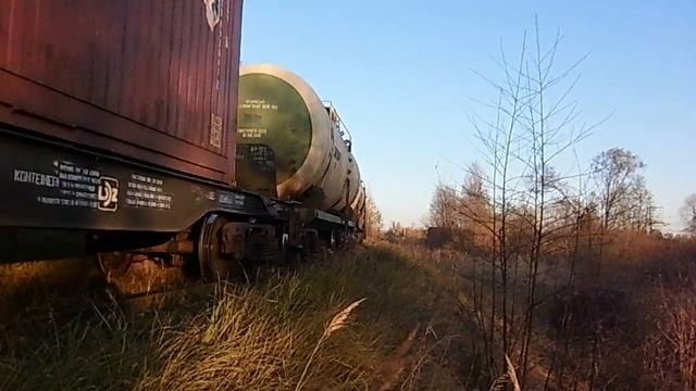Тепловоз ДМ62-1845 на подъездном пути к ООО «ТСП», Псков. смотреть онлайн