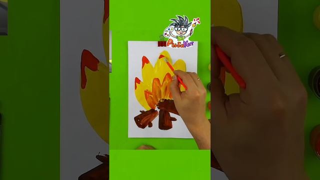 Как нарисовать огонь костер #туториал смотреть онлайн