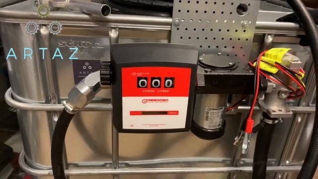 Мини АЗС для топлива 12 в с насосом Gespasa фильтром счетчиком и ручным пистолетом Artaz 230420 смотреть онлайн