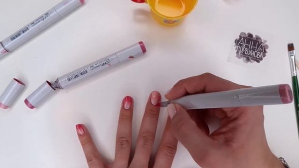 Необычный дизайн ногтей || как накрасить ногти маркерами || Copic markers nails