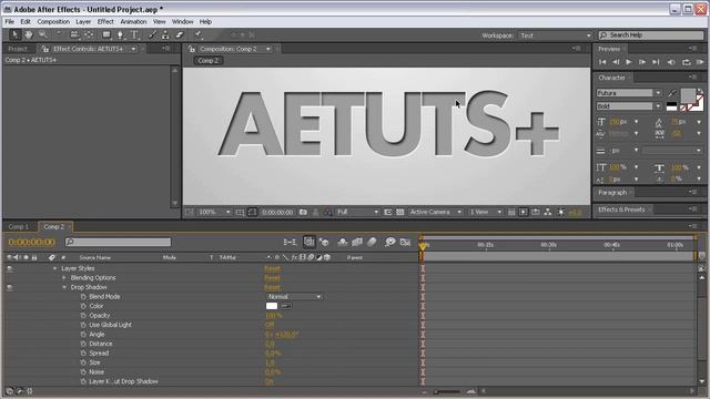 Layer Styles in After Effects смотреть онлайн