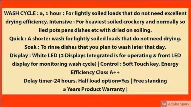 Top Elica 12 Place Settings Dishwasher with Soft Touch Control Panel (Dish Washer WQP12-7605V, смотреть онлайн