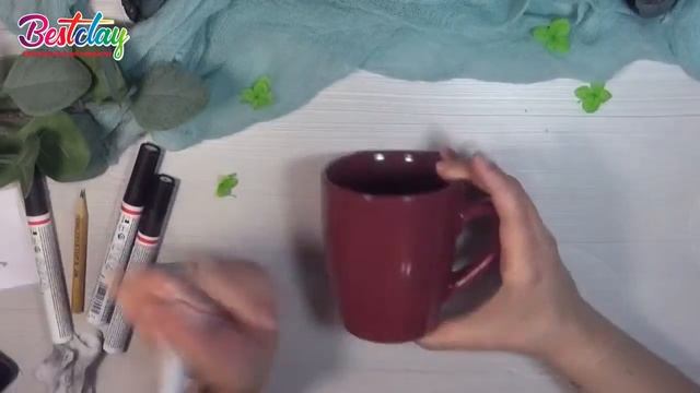 Декор кружки Маркерами Porcelain&Glas от MARABU смотреть онлайн