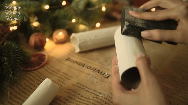 Новогодний декор из втулок | Свечи на елку своими руками смотреть онлайн