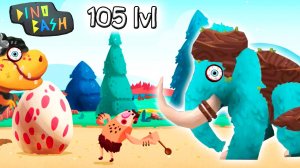 РЕКОРД попытка №2 - Dino Bash прохождение мультик игры на андроид. видео детям