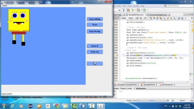 SpongeBob by using java swing :) смотреть онлайн