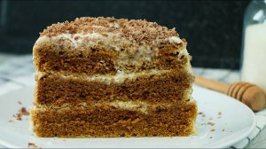 Быстрый медовый торт в микроволновке