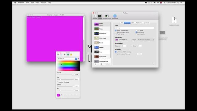 Mac Os X Terminal Tutorials - Change the Terminal Background and Text Color смотреть онлайн