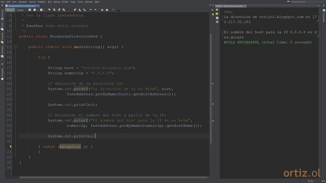 Java - Ejercicio 196: Encontrar y Mostrar la Dirección IP de un Host con InetAddress смотреть онлайн