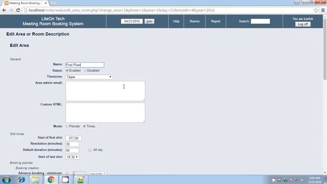 MRBS Part 4 - Change company name - Add Area and Room смотреть онлайн
