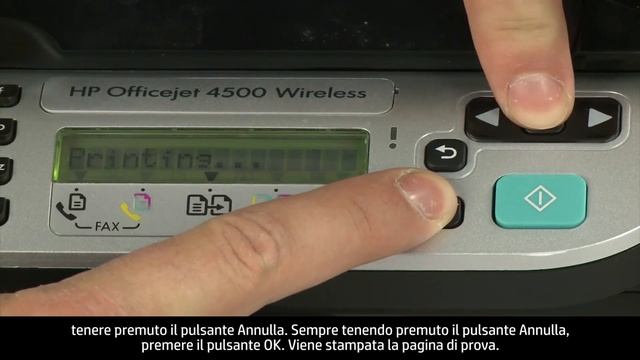 Stampa di una pagina di prova - Stampante multifunzione wireless HP Officejet 4500 (G510n) смотреть онлайн