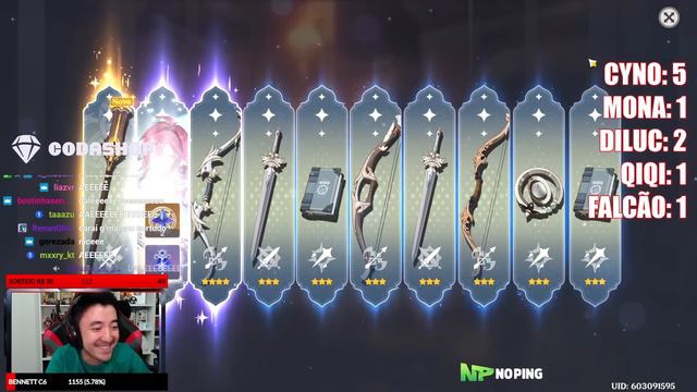 MAIS DE 1000 TIROS NO BANNER DO CYNO E VENTI | GENSHIN IMPACT смотреть онлайн