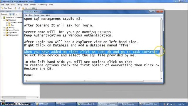 How to import database in MsSql Management Studio смотреть онлайн